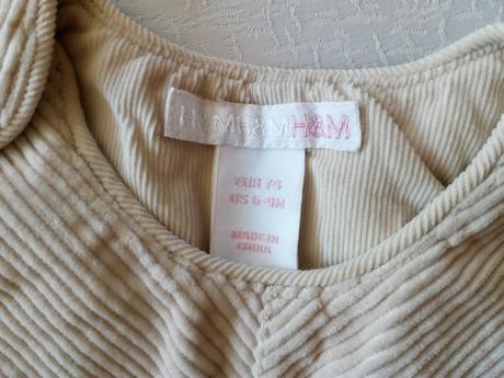 Menčestrové šaty, h&m,74