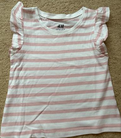 Nenosene krasne volanikove tricko, h&m,92