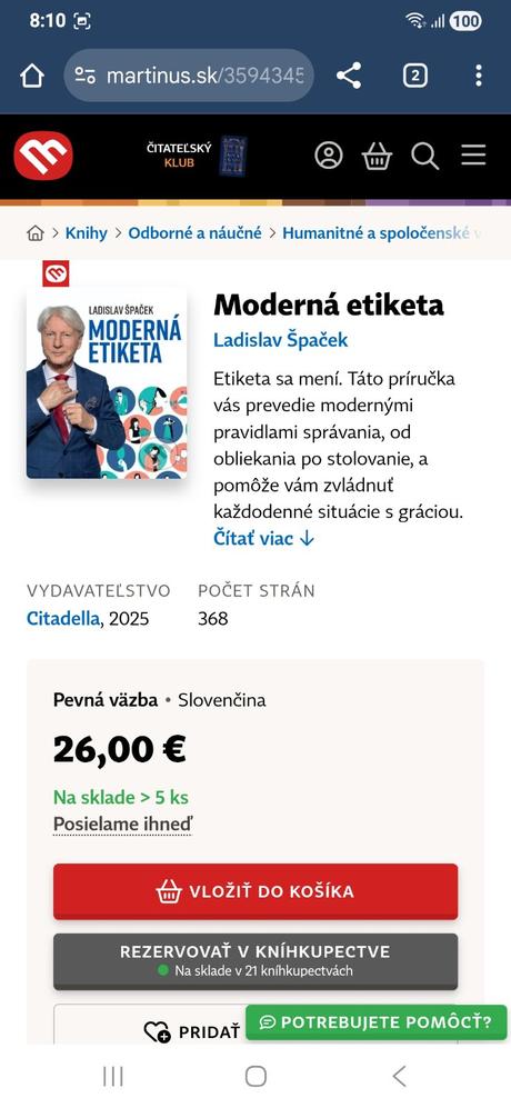 Ladislav špaček moderná etiketa, 
