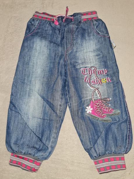 Zateplené rifle nohavice veľ. 104, 104