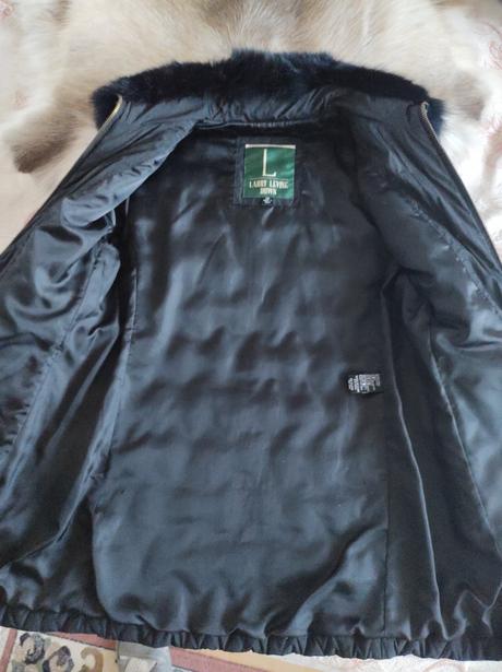 Vetrovka - páperovka s pravou kožušinou, xs