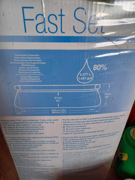 Nový bazén bestway fast set 366 x 76 cm,