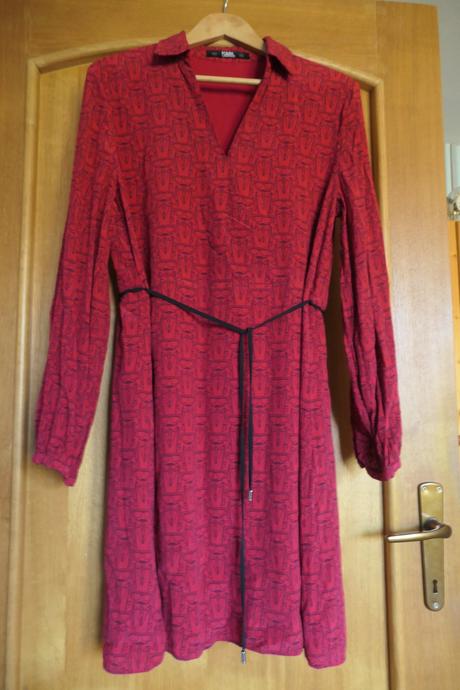 Karl lagerfeld icon cervene krasne saty vel.l, l