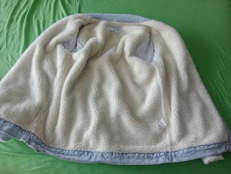 Zateplená rifľová bunda s kožušinou, m