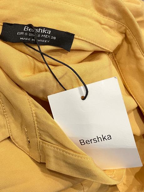 Dámske košeľové šaty horčicové bershka (26), bershka,s