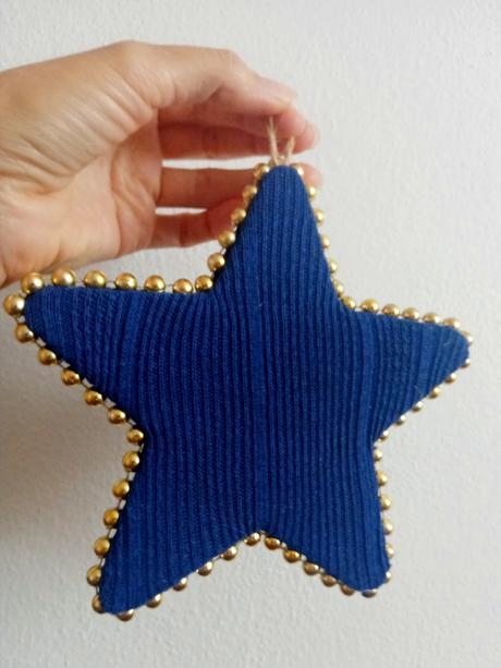 Vianočná hviezda - modrozlatá, 