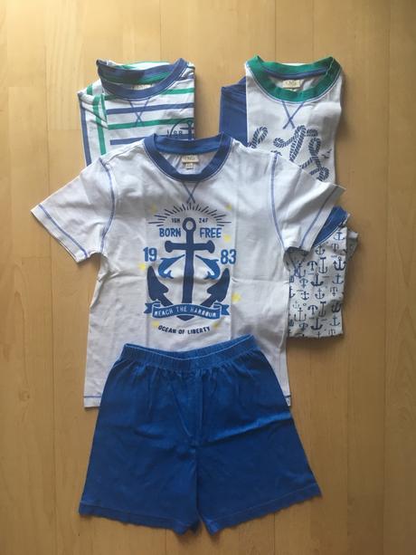 4 ks letne bavlnene pyzamka, ovs,116