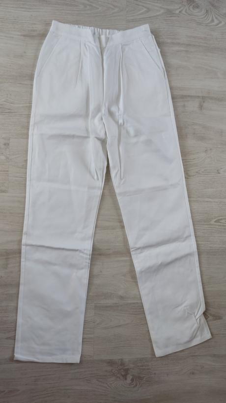 Biele pracovné zdravotnícke nohavice, 44