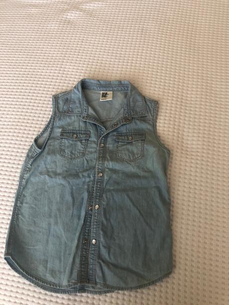 128 tenká riflová košeľa, h&m,128