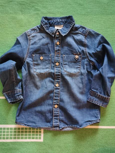 Zara riflovka+riflová košeľa, 104–116