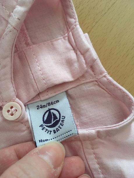 Bledoruzove saty zn.petit bateau, 86