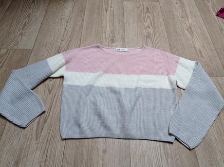 Pulóver crop top, h&m,134