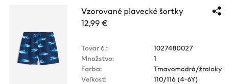 Plavky, h&m,116