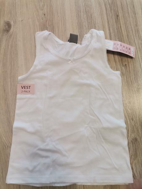2 x biele dievčenské tielko, pepco,110 / 116