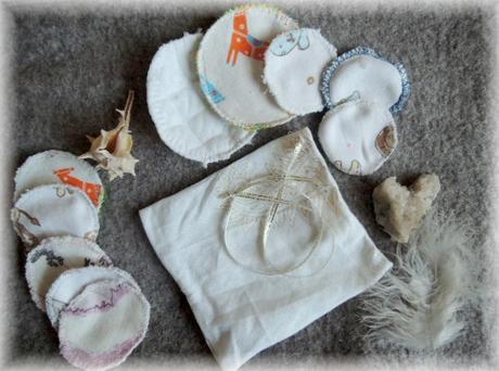 Látkové odličovacie tampóny + ľanové vrecúško,