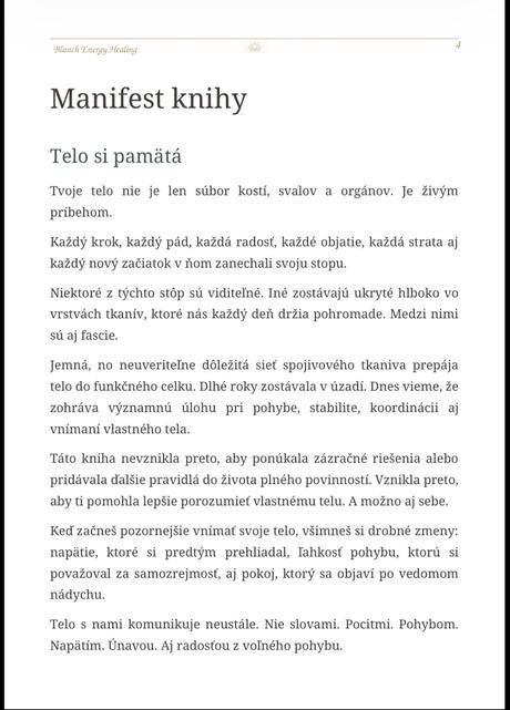 E-book fascie - osobný denník, rituály, cvičenia..,