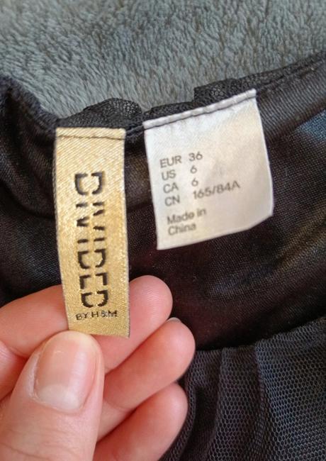 Čierne šaty s tylovou sukňou h&m, h&m,s