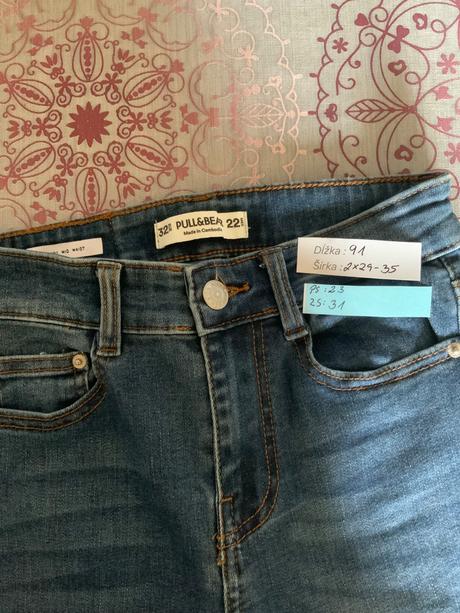 Pull bear rifle s vysokým pasom xxs xs, pull&bear,xs