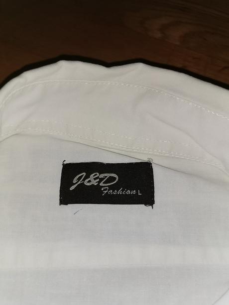 Biela bavlnená košeľa s potlačou, l