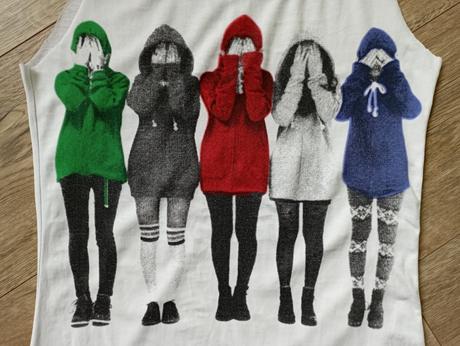 Tričko s odstrihnutými rukávmi, s