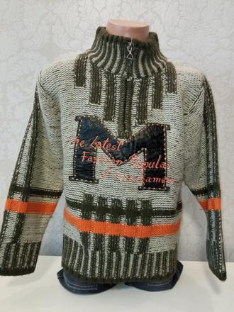 Chlapčenský béžový pulóver s rolákom (8r.), 128