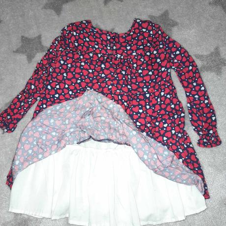 Srdiečkové dievčenské točivé šaty so spodničkou, 116