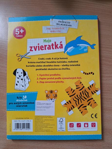 Moje zvieratka - vystrihovacky z papiera,