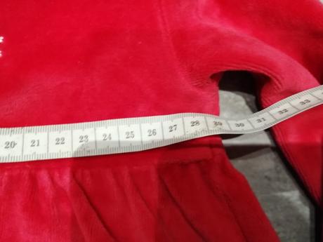 Zamatové vianočné šaty v92, 18-24mes., 86