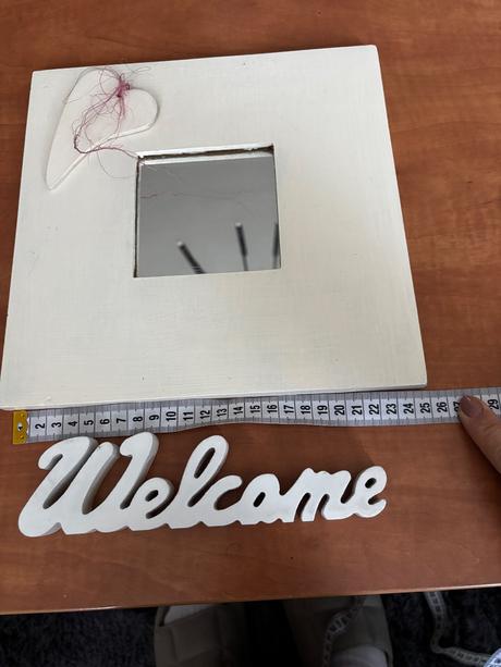 Obraz zrkadlo a napis welcome, 
