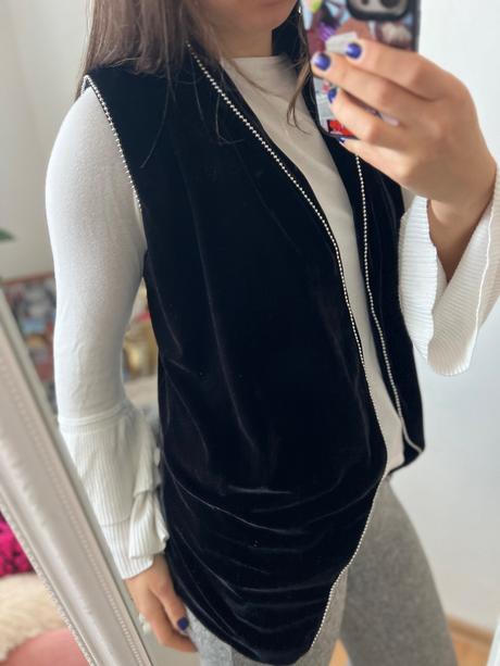 Bershka zamatová vesta, bershka,m