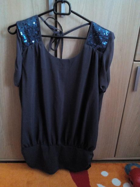 Fialová blúzka - tunika - m - l, atmosphere,m