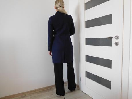 Kabát tm, modrý dámsky -s/m, s