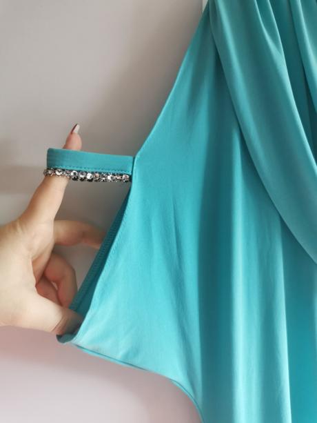 Šaty spoločenské tyrkysové, 44