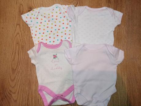 Body s krátkým rukávom viac kusov -56, baby,56