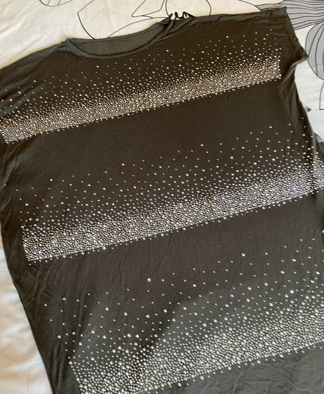 Padavé tričko - top s kamienkami v. xl, xl