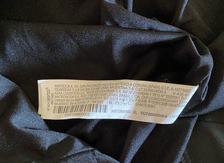 Podšité šaty- top bez ramienok zara v. l/xl, l