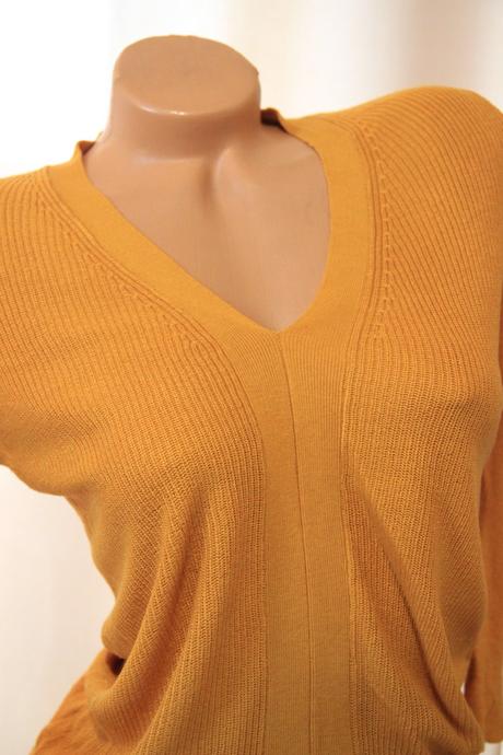 Horčicový sveter, mango, mango,xs