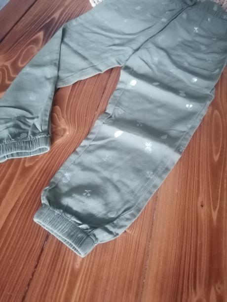 Letné nohavice h&m 110 olivove, h&m,110