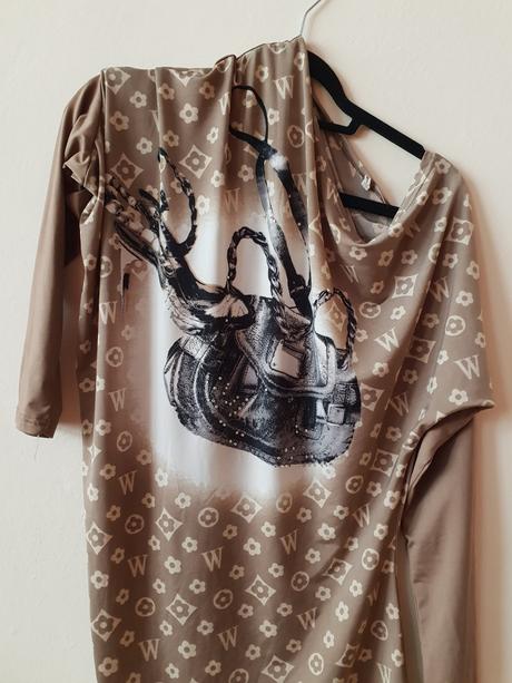 Asymetrický strih dámska tunika,