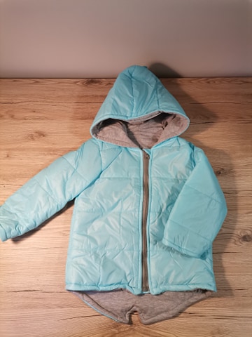 Dráčiková prechodná bunda - bledomodrá farba, 92 / 122