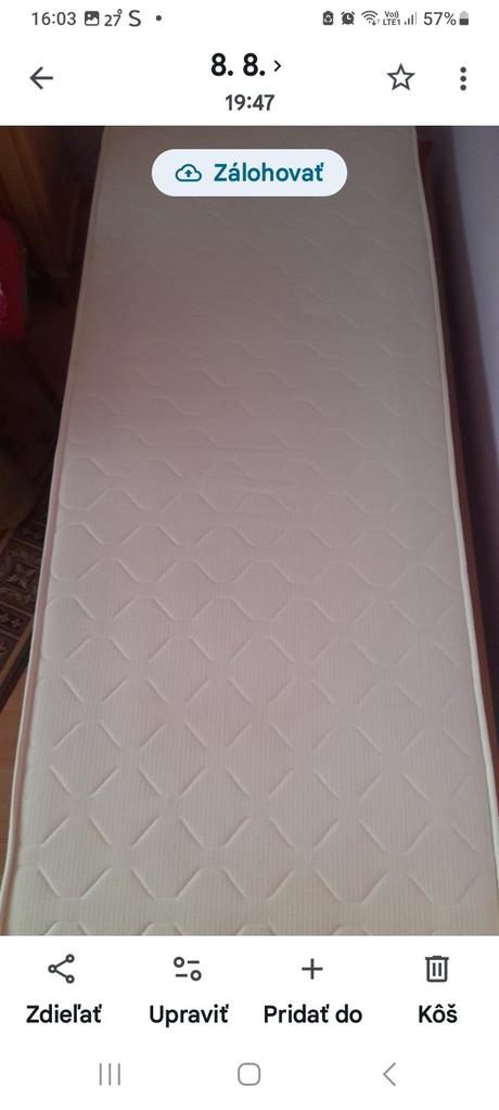 Matrac 80x195x15, šírka (cm): 80,dĺžka (cm): 200