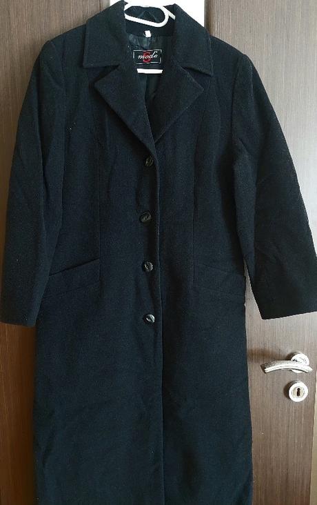 Čierny dámsky kabát, 38