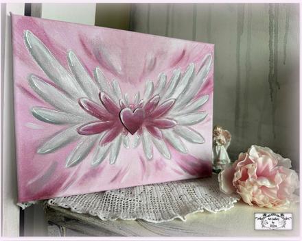 Maľba "strážne krídla" ružové, 