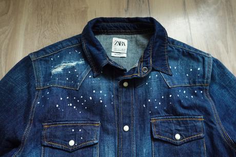 Dlhšia riflová košelobunda zara relaxed fit, zara,s