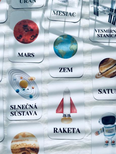 Vesmír - slovenské komunikačné kartičky, 