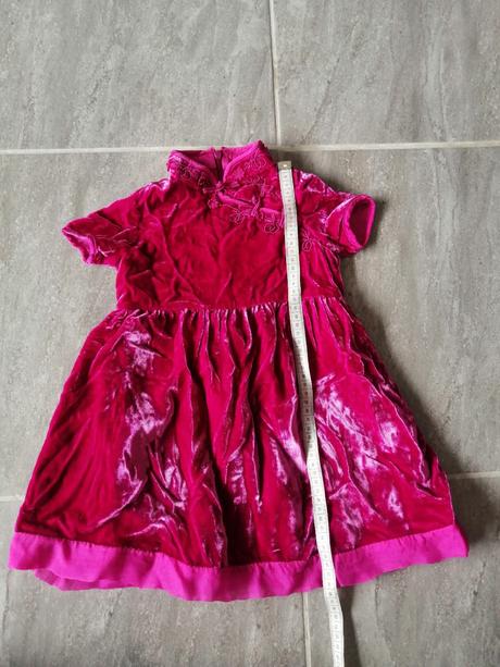 Luxus zamat. šaty,hodváb,monsoon,92-98,12-18m., 92