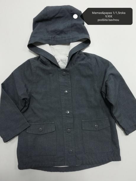 Sivá prechodná bunda, mamas & papas,86