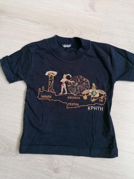 Tmavomodré tričko, 12m, 80