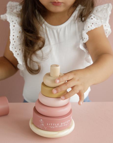 Little dutch nasadzovacie krúžky pink flowers 7012, 