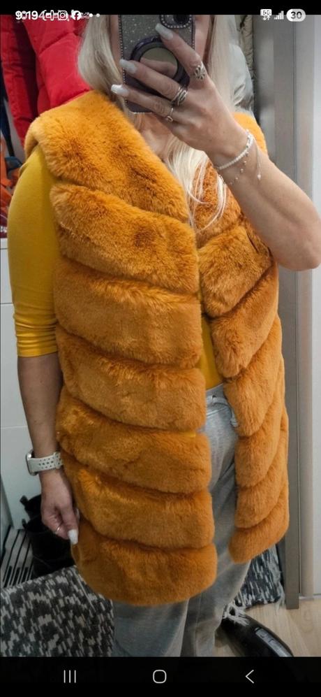 Kožušinová vesta, s